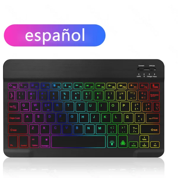 Combo Teclado y Ratón Bluetooth Retroiluminado – Multiplataforma compatible con iOS, Android, Windows e iPad –en Español - Imagen 6