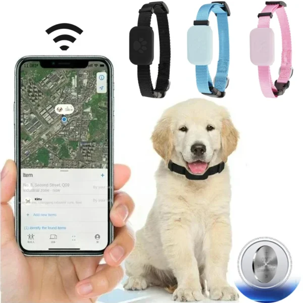 Collar Rastreador GPS y Bluetooth para Mascotas – Mini Localizador Global Antipérdida con Alerta de Movimiento para Perros, Gatos y Cachorros - Imagen 2