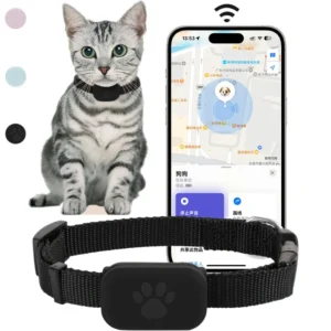 Collar Rastreador GPS y Bluetooth para Mascotas – Mini Localizador Global Antipérdida con Alerta de Movimiento para Perros, Gatos y Cachorros